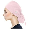thumbnail image 1 of Alitao Beanie Running Hat Scrub Cap With Buttons Bouffant Hat With Sweatband for Womens and Mens Winter Hats Pink One Size, 1 of 6