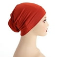 thumbnail image 1 of Alitao Beanie Running Hat Slip On Pre Tied Head Scarves Women Headwear Turban Caps Head Wrap Headscarf For Women Girls Cap Winter Hats Orange One Size, 1 of 4