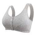 thumbnail image 1 of Alitao Bras for Women Wireless Bras Bra For Senior Front Closure Breathable Bra For Seniors Wirefree Bras For Older Women Seamless Bras Plus Size Bra Z1 Grey 42, 1 of 4