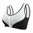 thumbnail image 1 of Alitao Bras for Women Wireless Bras Bra For Senior Front Closure Breathable Bra For Seniors Wirefree Bras For Older Women Seamless Bras Plus Size Bra Z1 White 44, 1 of 4