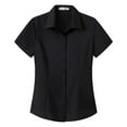thumbnail image 1 of Alitao Button Down Shirts Short Sleeve Shirts Shirt Short Sleeve Elastic Slim Breathable Comfortable Shirt Summer Tops Plus Size Tops Black 7XL, 1 of 1