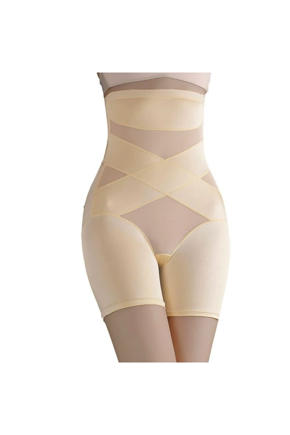 Corset Top High Waisted Underwear Shapewear For Women High Waisted Body Shaper Shorts Shapewear Girdles Thigh Slimmer Underwear Body Shaper Womens Underwear Beige S