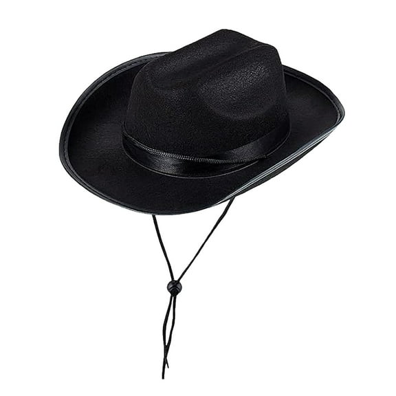 Alitao Cowboy Hat Western Hat Cowboy Hat Wide Brim Hats Hats For Fancy Dress Dress Up Party Wide Brim Hats Flat Cap Black One Size