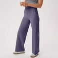 thumbnail image 1 of Alitao Dress Pants Women Petite Pants Women Wide Leg Yoga Pants With Pockets Stretch Straight Leg Dress Pant Tummy Flare Leggings Athletic Pant Work Pants Women Lounge Pants Women Purple XL, 1 of 7