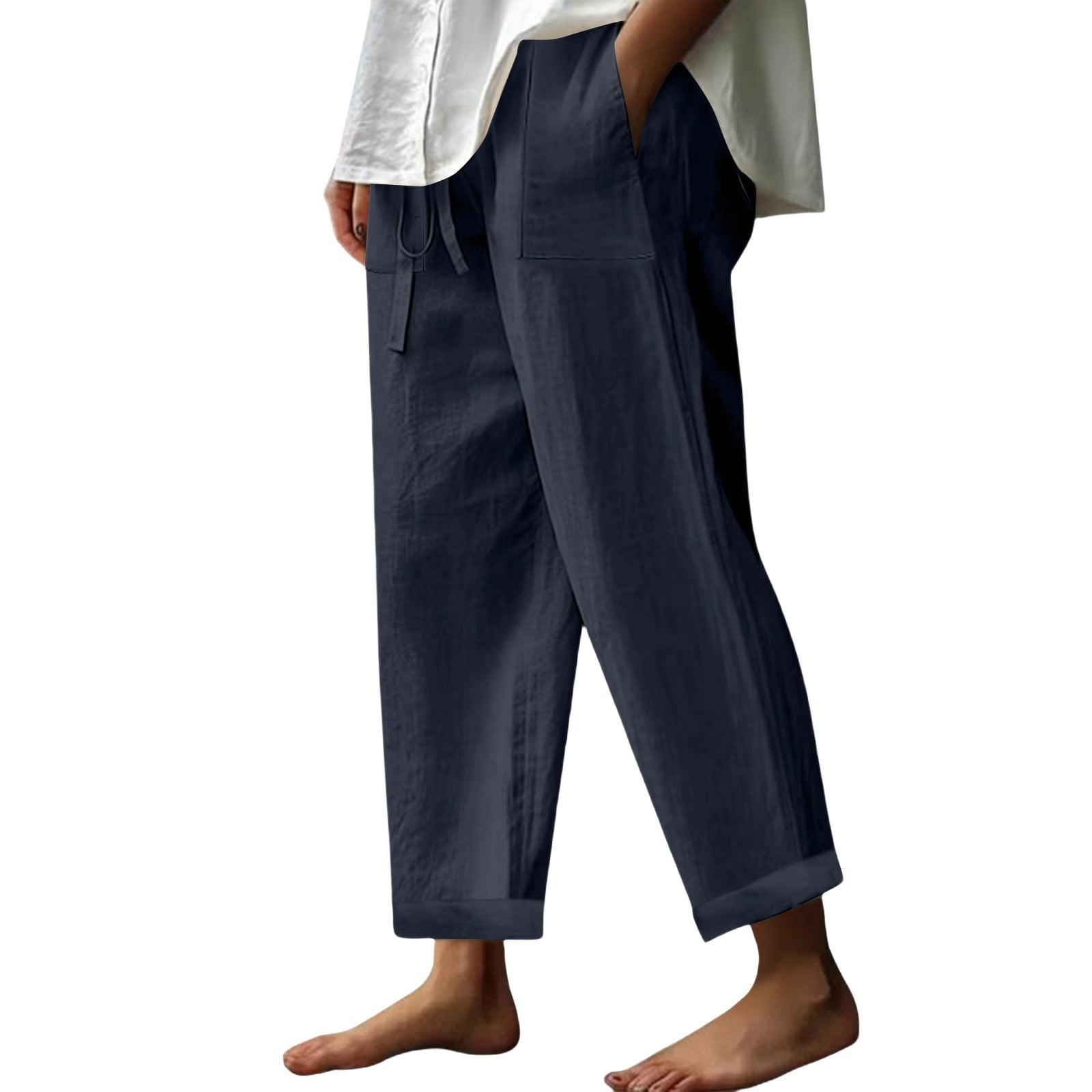 Alitao High Waisted Pants,Linen Pants Women,Wide Leg Pants Woman,Womens ...