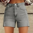 thumbnail image 1 of Alitao Jean Shorts Baggy Jeans Womens Casual High Waist Denim Shorts Relaxed Fit ArtRetro Printed Floral Shorts With Pockets Denim Shorts Women Stretchy Jean Shorts for Women Dark Gray S, 1 of 3