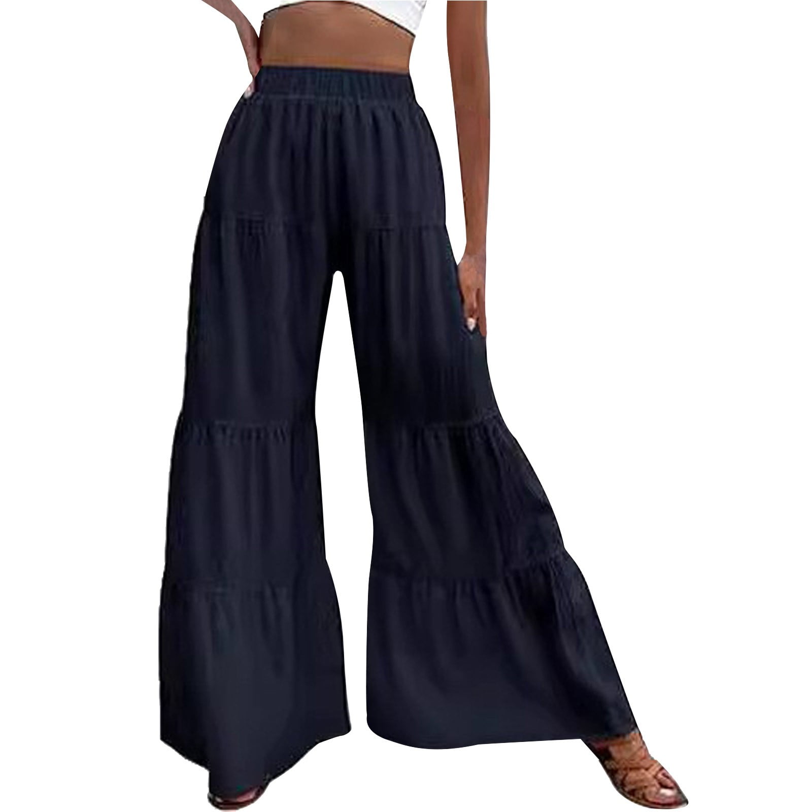 Alitao Linen Pants Women Lounge Pants Women Trousers Spliced slimming ...