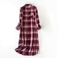 thumbnail image 1 of Alitao Nightgowns for Women Maxi Dress Women's Autumn And Winter Extra Long Velvet Cotton Pajamas Cardigan Shirt Nightgown Long Sleeve Dress Women'S Sleepwear Hot Pink XL, 1 of 4