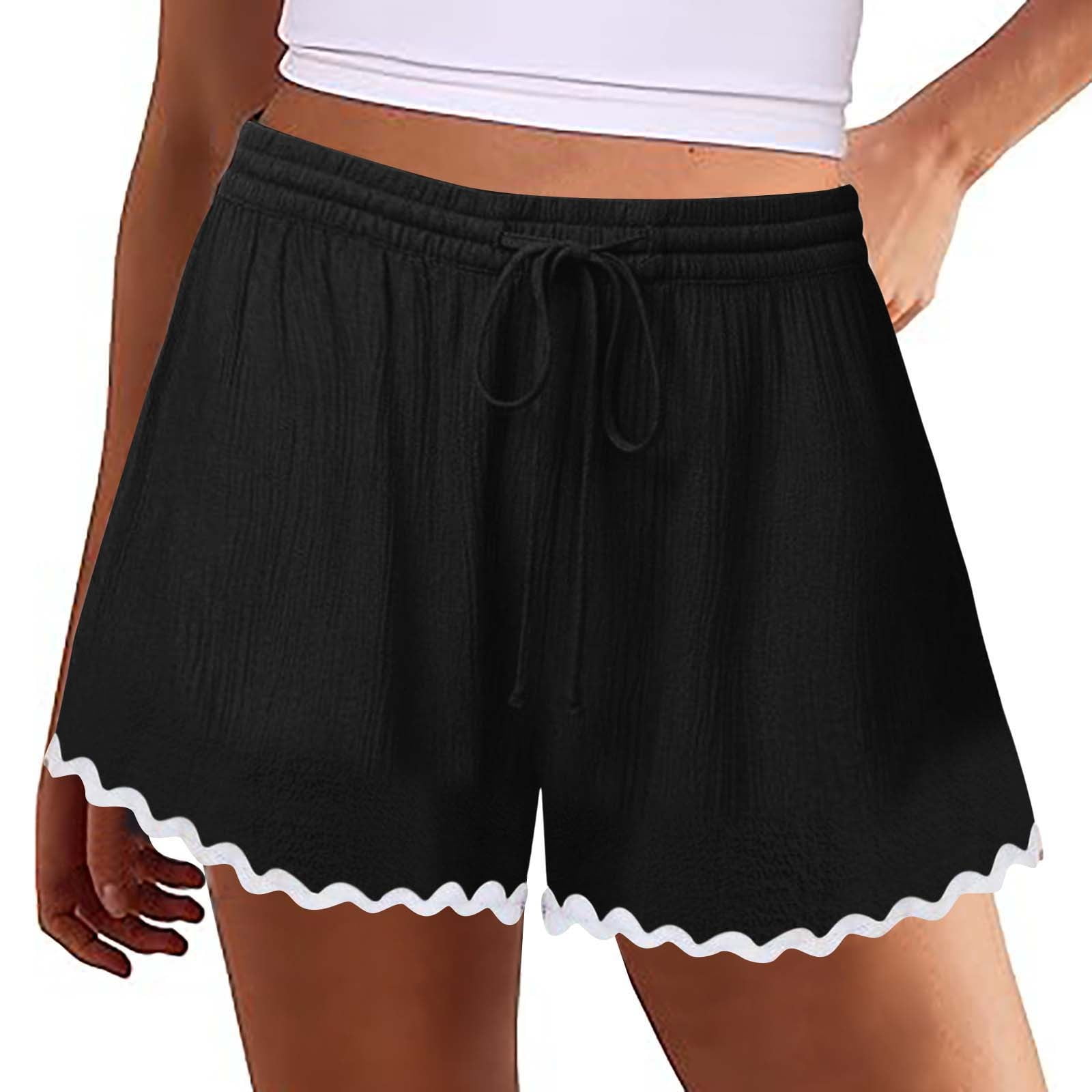 Women's Leopard Print Pleated Shorts - High Waist Tummy Control Yoga Running Shorts For Workout & Travel