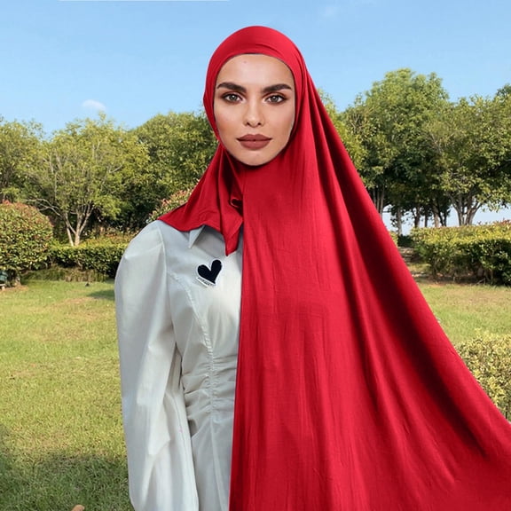 Alitao Scarf for Women Silk Scarf Muslim Head Scarf Solid Color Long Scarf Wrap Scarves Cotton Scarf For Women Fashion Head Scarf Shawl Wraps J One Size