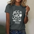 thumbnail image 1 of Alitao T Shirts for Women Cotton Tshirts Tshirts Shirts Women Vacation Tops Girls Trip in Progress Shirts Letter Printed Graphic Short Sleeve Tee Funny Tshirts Summer Tops Z1-Dark Gray 3XL, 1 of 5