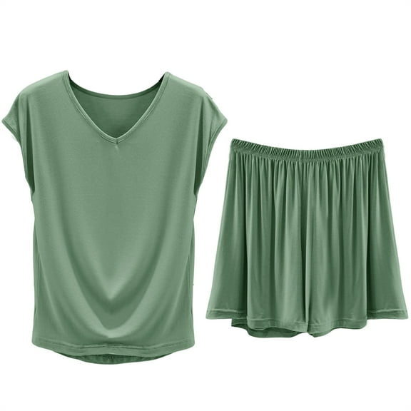 Alitao Womens Pajama Sets Bamboo Pajamas for Women Lounge Sets Summer Loungewear Set Tank Top And Shorts Trouser Suit Short Sweatsuit OutfitsPj Sets Matching Sets Women Clothing Camouflage L