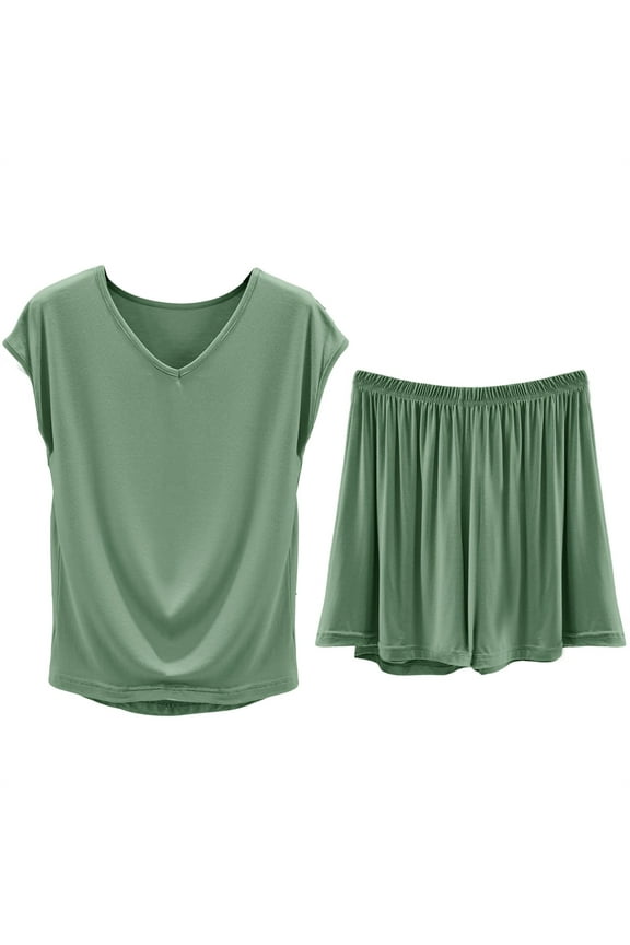 Womens Pajama Sets Bamboo Pajamas for Women Lounge Sets Summer Loungewear Set Tank Top And Shorts Trouser Suit Short Sweatsuit OutfitsPj Sets Matching Sets Women Clothing Camouflage L