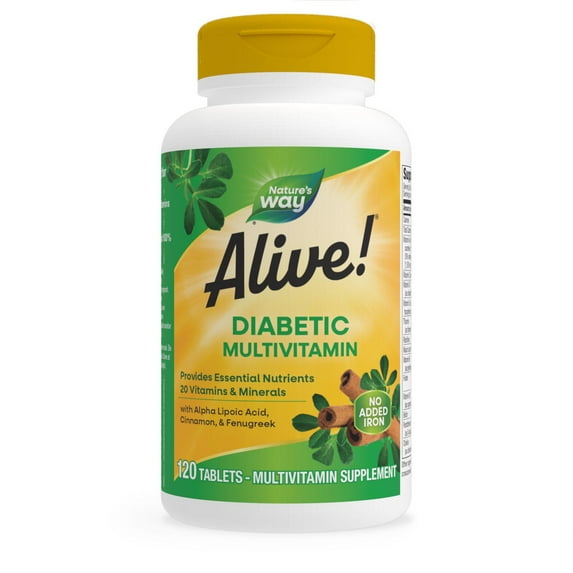Alive! Diabetic Multivitamin, 120 Count