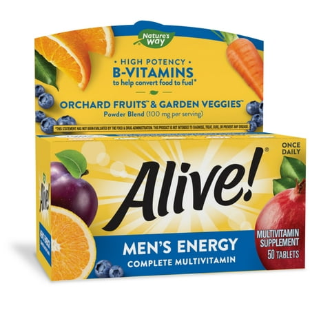 Alive! Men's Energy Complete Multivitamin Tablets, 50 Ct