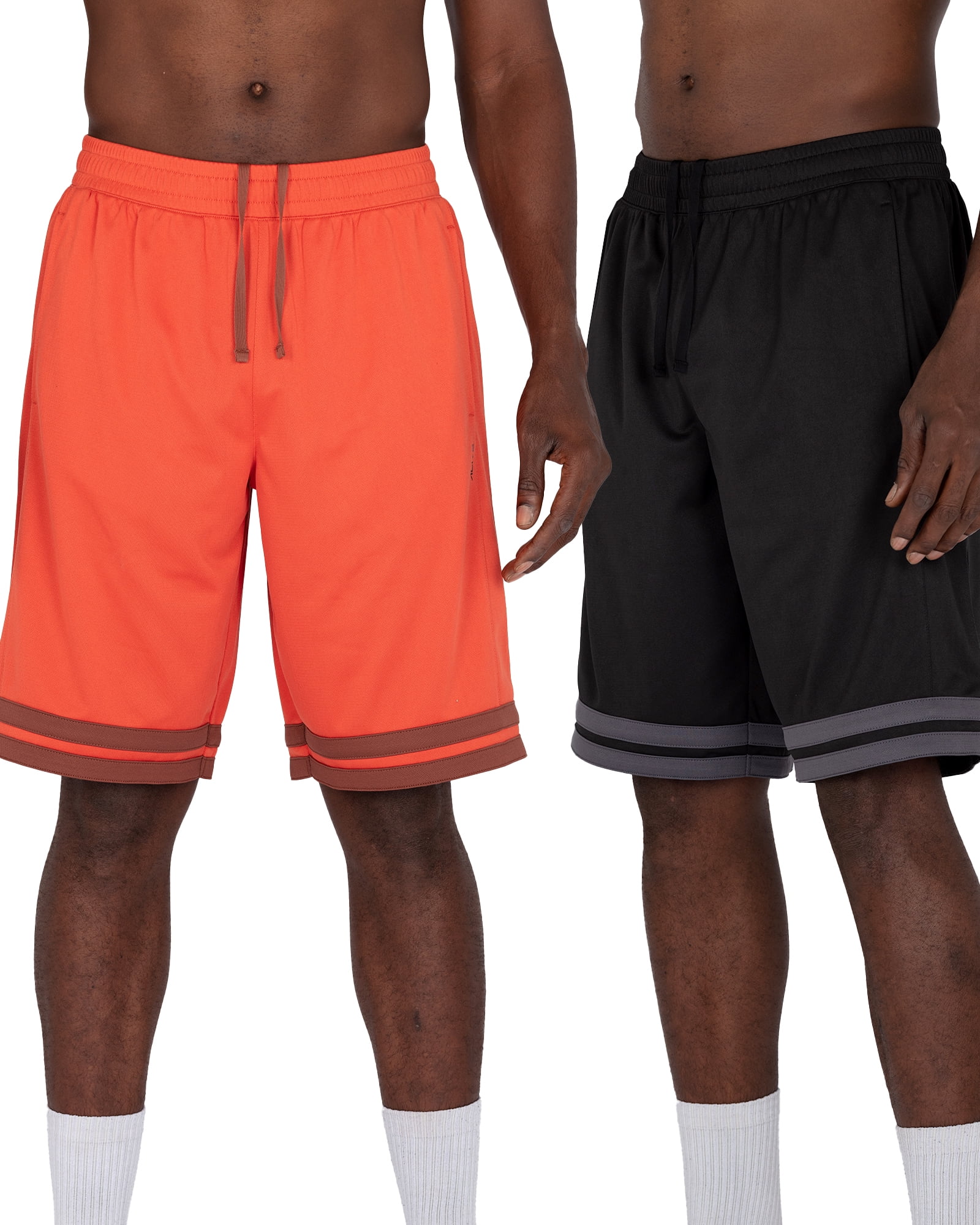 Alive Men's Shorts- 2 Pack Basketball Shorts 11 Inch Inseam 