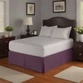 thumbnail image 1 of Alive Pixels Bed Skirt Plum Solid 100% Cotton 1-Pc 12" inch Drop 800TC (Twin, Plum), 1 of 4