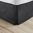 thumbnail image 1 of Alive Pixels Bed Skirt Black Solid 100% Cotton Split Corner 1Pc 24 inch Drop 800TC (Queen, Black), 1 of 4