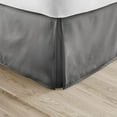 thumbnail image 1 of Alive Pixels Bed Skirt Dark Grey Solid 100% Cotton Split Corner 1Pc 21 Inch Drop 800TC (King, Dark Grey), 1 of 4