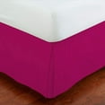thumbnail image 1 of Alive Pixels Bed Skirt Hot Pink Solid 100% Cotton Split Corner 1Pc 21 inch Drop 600TC (CalKing, Hot Pink), 1 of 4