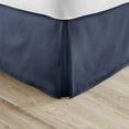 thumbnail image 1 of Alive Pixels Bed Skirt Navy Solid 100% Cotton 1Pc 8 inch Drop 600TC (Calking, Navy), 1 of 4