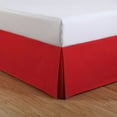 thumbnail image 1 of Alive Pixels Bed Skirt Red Solid 100% Cotton Split Corner 1Pc 18 Inch Drop 600TC (Twin, Red), 1 of 4