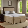 thumbnail image 1 of Alive Pixels Bed Skirt Taupe Solid 100% Cotton Split Corner 1-Pc 18" inch Drop 800TC (Queen, Taupe), 1 of 5