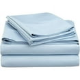 thumbnail image 1 of Alive Pixels Fitted Sheet 200TC Egyptian Cotton Blue Solid 15 Inch Pocket Single Fitted Sheet (Double), 1 of 3