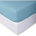 thumbnail image 1 of Alive Pixels Fitted Sheet Blue Solid 100% Cotton 1Pc 24 inch Pocket 1000TC (Twin-XL, Blue), 1 of 6