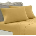 thumbnail image 1 of Alive Pixels Fitted Sheet Gold Solid Cotton 1Pc 16 Inch Pocket 1000TC (Twin, Gold), 1 of 6