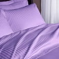 thumbnail image 1 of Alive Pixels Fitted Sheet Lavender Stripe 100% Cotton 1Pc 8" inch Pocket 1000TC (Twin, Lavender), 1 of 5