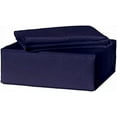 thumbnail image 1 of Alive Pixels Fitted Sheet Navy Blue Solid 100% Cotton 1Pc 10" inch Pocket 1000TC, 1 of 6