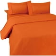 thumbnail image 1 of Alive Pixels Fitted Sheet Orange Solid 100% Cotton 1Pc 28 inch Pocket 600TC (Twin-XL, Orange), 1 of 6