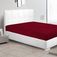 thumbnail image 1 of Alive Pixels Fitted Sheet Red Solid 100% Cotton 1Pc 36 inch Pocket 1000TC (Twin, Red), 1 of 6
