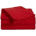 thumbnail image 1 of Alive Pixels Fitted Sheet Red Stripe 100% Cotton 1Pc 14 inch Pocket 600TC (Twin, Red), 1 of 5