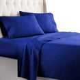 thumbnail image 1 of Alive Pixels Fitted Sheet Royal Blue Solid 100% Cotton 1-Pc 12" Inch Pocket 410TC (Twin-XL, Royal Blue), 1 of 5