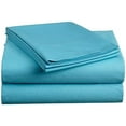 thumbnail image 1 of Alive Pixels Fitted Sheet Turquoise Solid 100% Cotton 1Pc 10 inch Pocket 600TC (Olympic Queen, Turquoise), 1 of 5