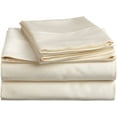 thumbnail image 1 of Alive Pixels Flat Sheet with Ivory Solid 100% Cotton 3Pc Set (CalKing, Ivory), 1 of 6