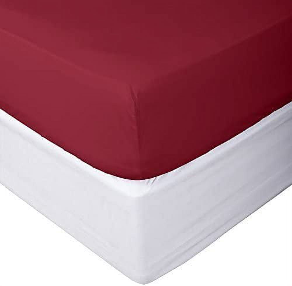 Alive Pixels Flat Sheets (Pack of 4) Burgundy Solid 100 Cotton 4Pc