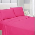 thumbnail image 1 of Alive Pixels Flat Sheets (Pack of 4) Hot Pink Solid 100% Cotton 4Pcs 1000TC (Twin-XL, Hot Pink), 1 of 5