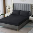 thumbnail image 1 of Alive Pixels Pillow Covers Black Solid 100% Cotton 2Pc 1000TC (King 20x40, Black), 1 of 6