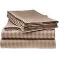 thumbnail image 1 of Alive Pixels Pillow Covers Taupe Stripe 100% Cotton 2Pc 600TC (Emperor 20x42, Taupe), 1 of 6