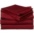 thumbnail image 1 of Alive Pixels Sheet Set Burgundy Solid 100% Cotton 4Pc 30 Inch Pocket 800TC (Full, Burgundy), 1 of 5