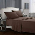 thumbnail image 1 of Alive Pixels Sheet Set Chocolate Solid 100% Cotton 4Pc 30 inch Pocket 600TC (King, Chocolate), 1 of 5