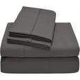 thumbnail image 1 of Alive Pixels Sheet Set Dark Grey Solid 100% Cotton 4Pc 12 Inch Pocket Sheet Set 600TC (California King, Dark Grey), 1 of 5