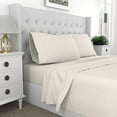 thumbnail image 1 of Alive Pixels Sheet Set Ivory Solid 100% Cotton 12" inch Pocket 1000TC (Twin, Ivory), 1 of 5