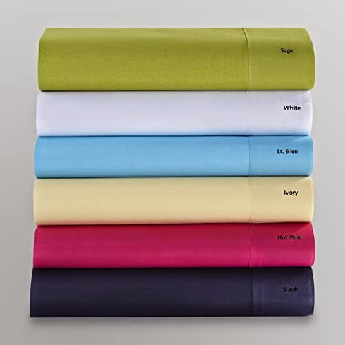 Alive Pixels Sheet Set Sage Solid 100 Percent Cotton 4-Pc Sheet Set with 34 Inch Pocket Sheet Set 300TC (Olympic Queen, Sage)