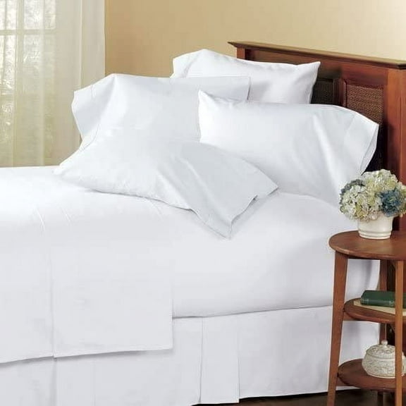 Alive Pixels Sheet Set White Solid 100% Cotton 4Pc 32 Inch Pocket 800TC (Twin, White)