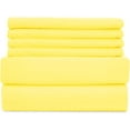 thumbnail image 1 of Alive Pixels Sheet Set Yellow Solid 100 Percent Cotton 4-Pc Sheet Set with 21 Inch Pocket Sheet Set 300TC (Queen, Yellow), 1 of 5