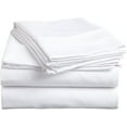 thumbnail image 1 of Alive Pixels Split Sheet Set White Solid 100% Cotton 5Pcs Split 15 inch Pocket 800TC (Calking, White), 1 of 5